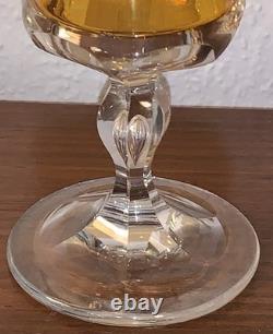 Grand verre d'apparat en cristal jaune d'argent Baccarat St Louis Bohême