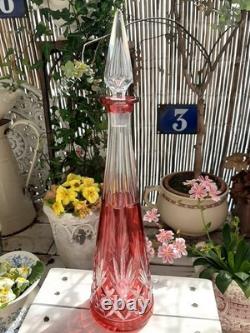 Grande Carafe Cristal Saint Louis Massenet roemeur rouge