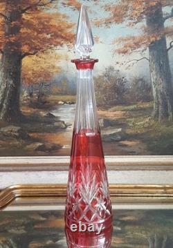 Grande Carafe Cristal Saint Louis Massenet roemeur rouge
