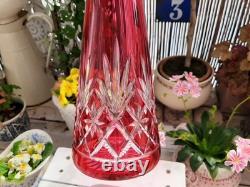 Grande Carafe Cristal Saint Louis Massenet roemeur rouge