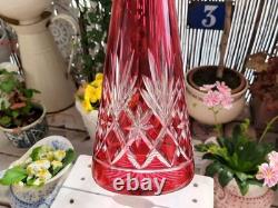 Grande Carafe Cristal Saint Louis Massenet roemeur rouge