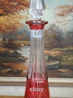 Grande Carafe Cristal Saint Louis Massenet roemeur rouge