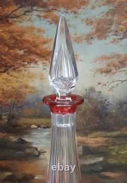 Grande Carafe Cristal Saint Louis Massenet roemeur rouge