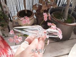 Grande Carafe Cristal Saint Louis Massenet roemeur rouge