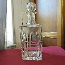 Grande carafe a whisky en cristal de saint louis modèle Manhattan signée