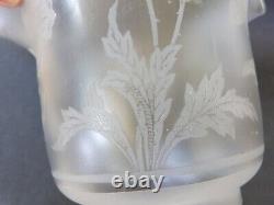Grande tulipe globe lampe en cristal Baccarat Saint Louis XIXe dégagé à l'acide