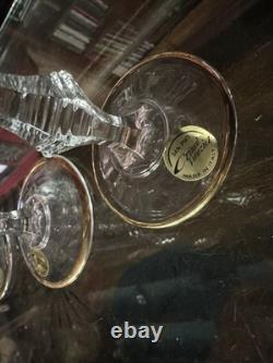 # Harcourt Baccarat # Saint Louis 18 Verres Cristal Venise 1970 Gravés Or