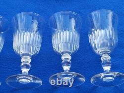 Hauteur 15,6 cm lot 5 verres a eau vin cristal saint louis modèle Sisley