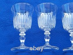 Hauteur 15,6 cm lot 5 verres a eau vin cristal saint louis modèle Sisley