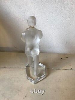 Joueur De Jazz Sculpture Cristal Saint Louis Creation Artiste Xavier Froissart