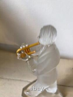 Joueur De Jazz Sculpture Cristal Saint Louis Creation Artiste Xavier Froissart