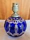 Lampe Boule En Cristal Taille De Couleur Bleue Cobalt Saint Louis Baccarat