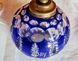 Lampe Boule En Cristal Taille De Couleur Bleue Cobalt Saint Louis Baccarat