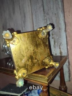 Lampe à pétrole colonne corinthienne cristal baccarat saint louis Napoleon III