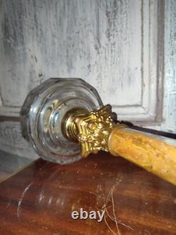 Lampe à pétrole colonne corinthienne cristal baccarat saint louis Napoleon III