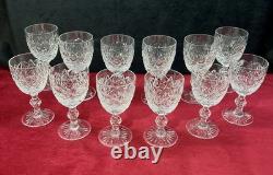 Lorraine Saint Louis 12 Wine Crystal Glasses 12 Verres A Vin Cristal Taille