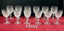 Lorraine Saint Louis 12 Wine Crystal Glasses 12 Verres A Vin Cristal Taille
