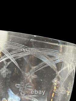 Lot 14 Verres Cristal BACCARAT SAINT LOUIS Ancien Vintage France À Pied Gravé