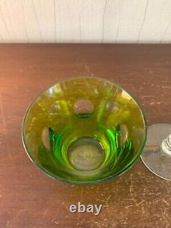 Lot 2 verres vert modèle Bubble en cristal de Saint Louis (prix des 2)