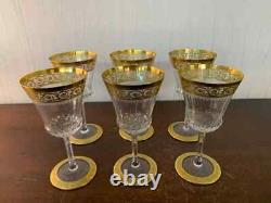Lot 4 verres à vin modèle Thistle en cristal de Saint Louis (prix des 4)