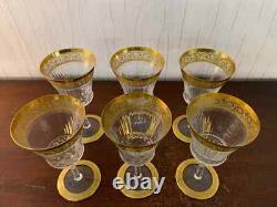 Lot 4 verres à vin modèle Thistle en cristal de Saint Louis (prix des 4)