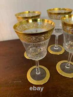 Lot 4 verres à vin modèle Thistle en cristal de Saint Louis (prix des 4)