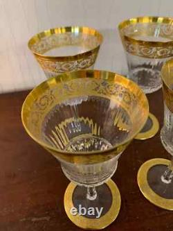 Lot 4 verres à vin modèle Thistle en cristal de Saint Louis (prix des 4)