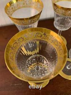 Lot 4 verres à vin modèle Thistle en cristal de Saint Louis (prix des 4)