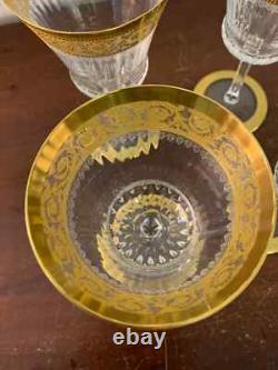 Lot 4 verres à vin modèle Thistle en cristal de Saint Louis (prix des 4)