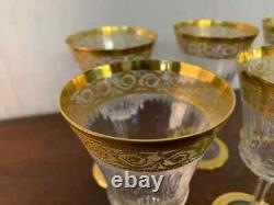 Lot 4 verres à vin modèle Thistle en cristal de Saint Louis (prix des 4)