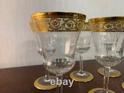 Lot 4 verres à vin modèle Thistle en cristal de Saint Louis (prix des 4)