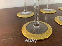 Lot 4 verres à vin modèle Thistle en cristal de Saint Louis (prix des 4)