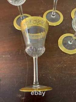 Lot 4 verres à vin modèle Thistle en cristal de Saint Louis (prix des 4)
