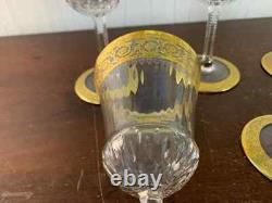 Lot 4 verres à vin modèle Thistle en cristal de Saint Louis (prix des 4)