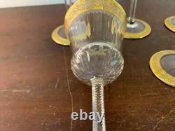 Lot 4 verres à vin modèle Thistle en cristal de Saint Louis (prix des 4)