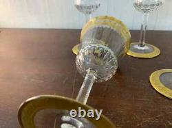 Lot 4 verres à vin modèle Thistle en cristal de Saint Louis (prix des 4)