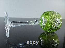 Lot 6 Grand Verres A Vin En Cristal Double Couleur Taille Bohème St Louis 1946