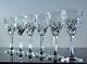 Lot 6 Verres A Vin En Cristal Souffle Et Taille Modelé Chantilly St Louis 14cm