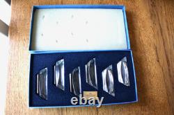 Lot 6 portes couteaux modèle pagode en cristal de Saint Louis (prix des 6)