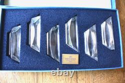 Lot 6 portes couteaux modèle pagode en cristal de Saint Louis (prix des 6)