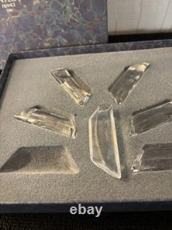 Lot 6 portes couteaux modèle pagode en cristal de Saint Louis (prix des 6)