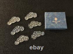 Lot 6 portes couteaux'nuage' en cristal de Saint Louis (prix des 6)