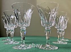 Lot 6 verres à eau en cristal Saint Louis signés Modèle Camargue H 17,3 cm