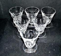 Lot 6 verres à vin en cristal à côtes plates SAINT-LOUIS Proche TALLEYRAND 8.5