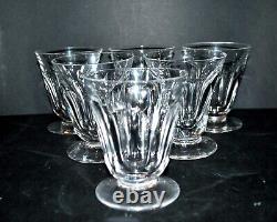 Lot 6 verres à vin en cristal à côtes plates SAINT-LOUIS Proche TALLEYRAND 8.5