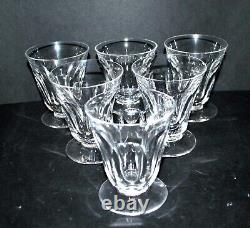 Lot 6 verres à vin en cristal à côtes plates SAINT-LOUIS Proche TALLEYRAND 8.5