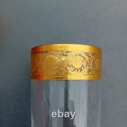 Lot De 6 Grands Verres 13,5 Cm Cristal De St Louis Thistle Or