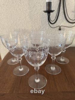 Lot De 6 Verres A eau Cristal De Saint Louis Modèle Millet