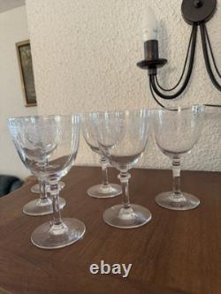 Lot De 6 Verres A eau Cristal De Saint Louis Modèle Millet