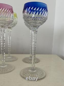 Lot De 6 Verres Couleur Roemer Cristal De France Baccarat St Louis